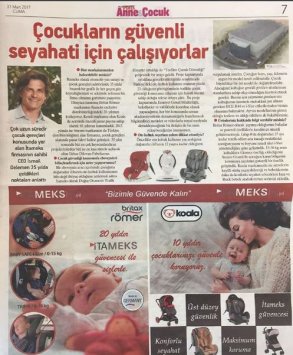 Çocukların güvenliği seyahati için çalışan İtameks Posta Gazetesi'nde yer aldı.